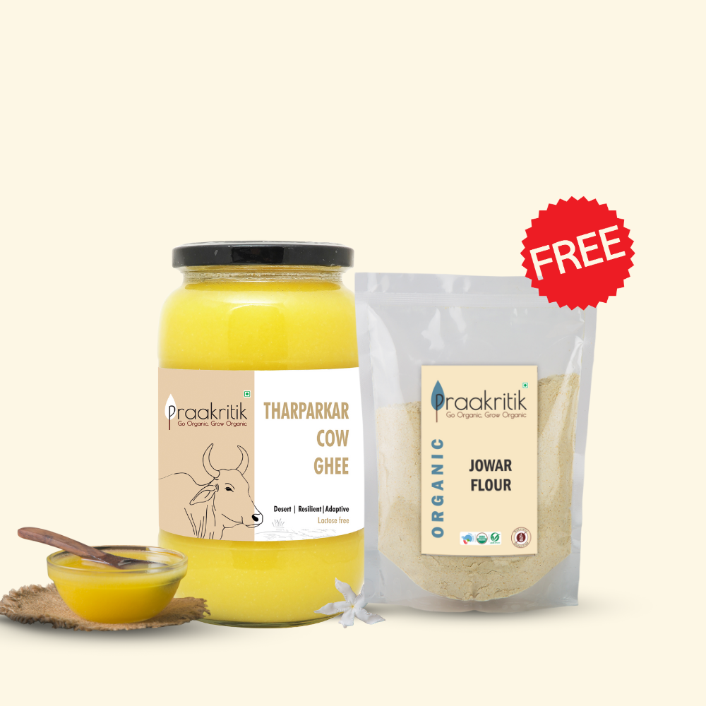 Tharparkar Cow Ghee 1 Litre + Jowar Flour 500 gms Free