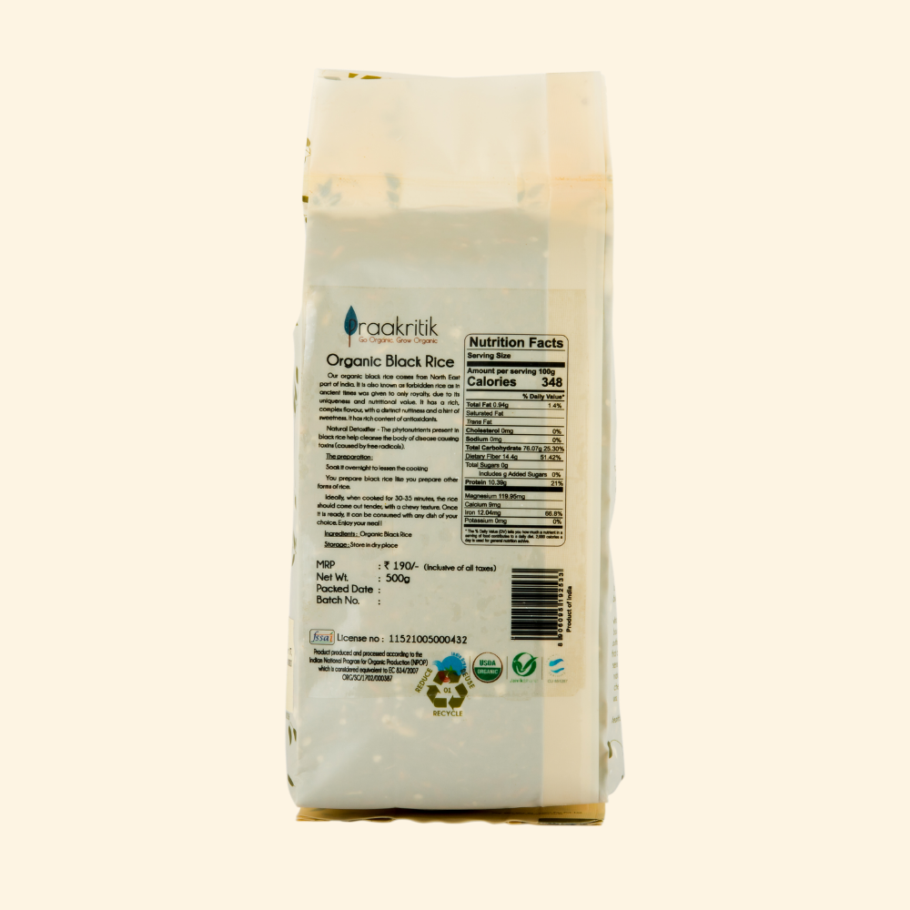 Black Rice Organic - 500 gms