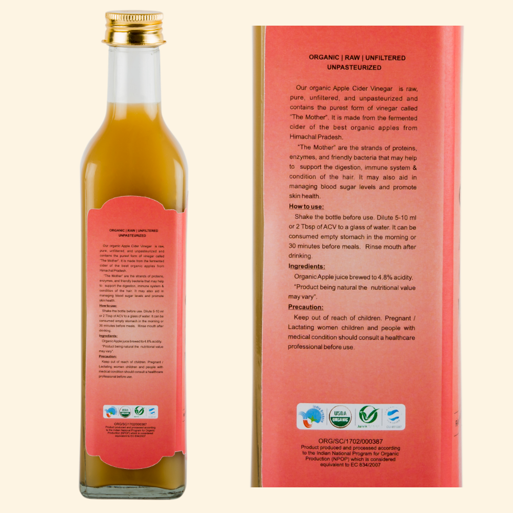 Apple Cider Vinegar 500ML - Pure Organic