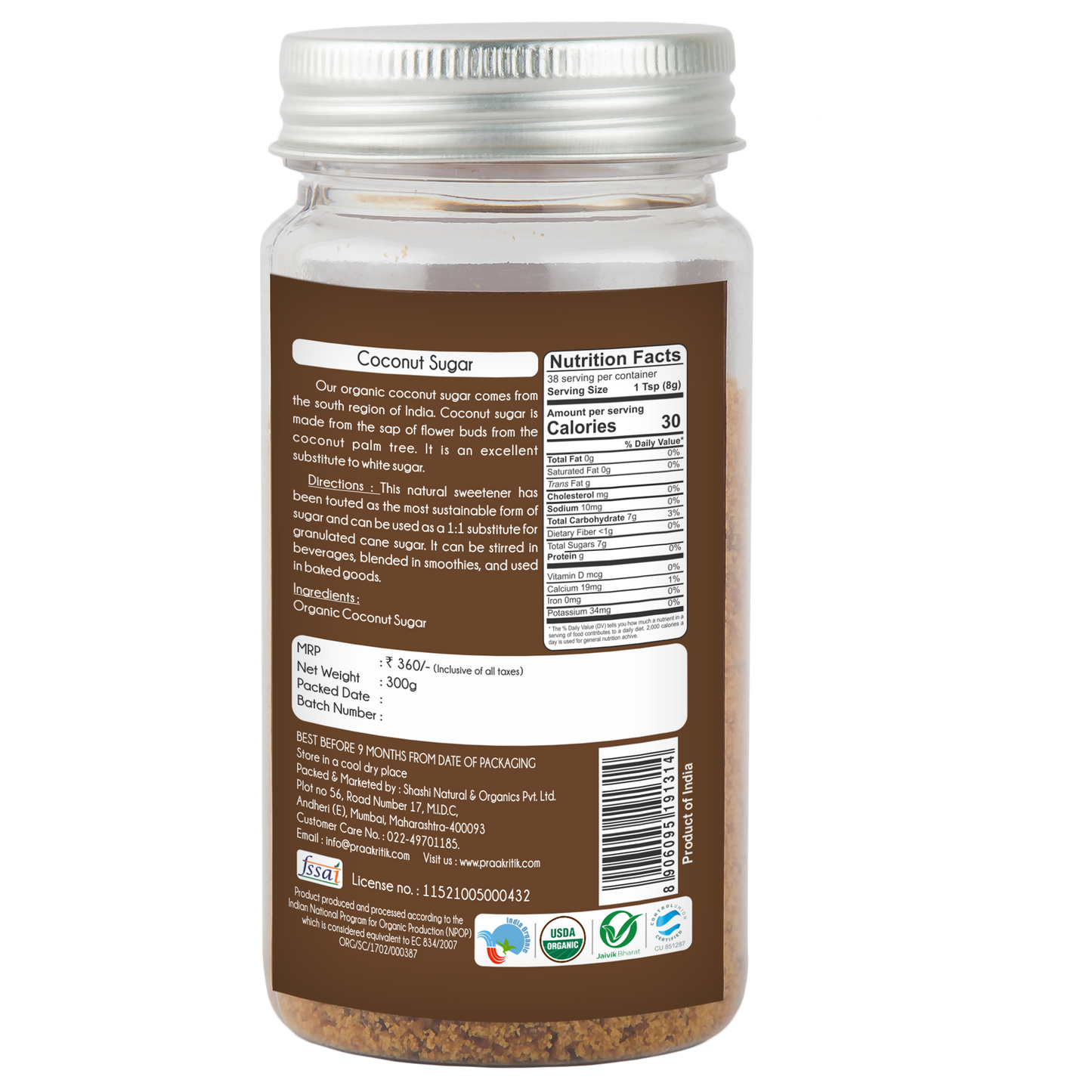 Coconut Sugar 300g - Organic