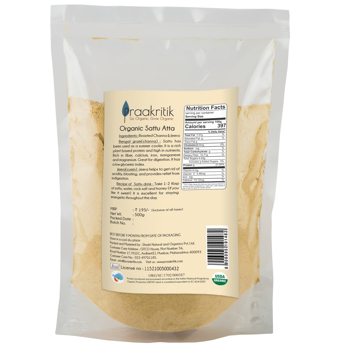 Sattu Aata 500g - Organic