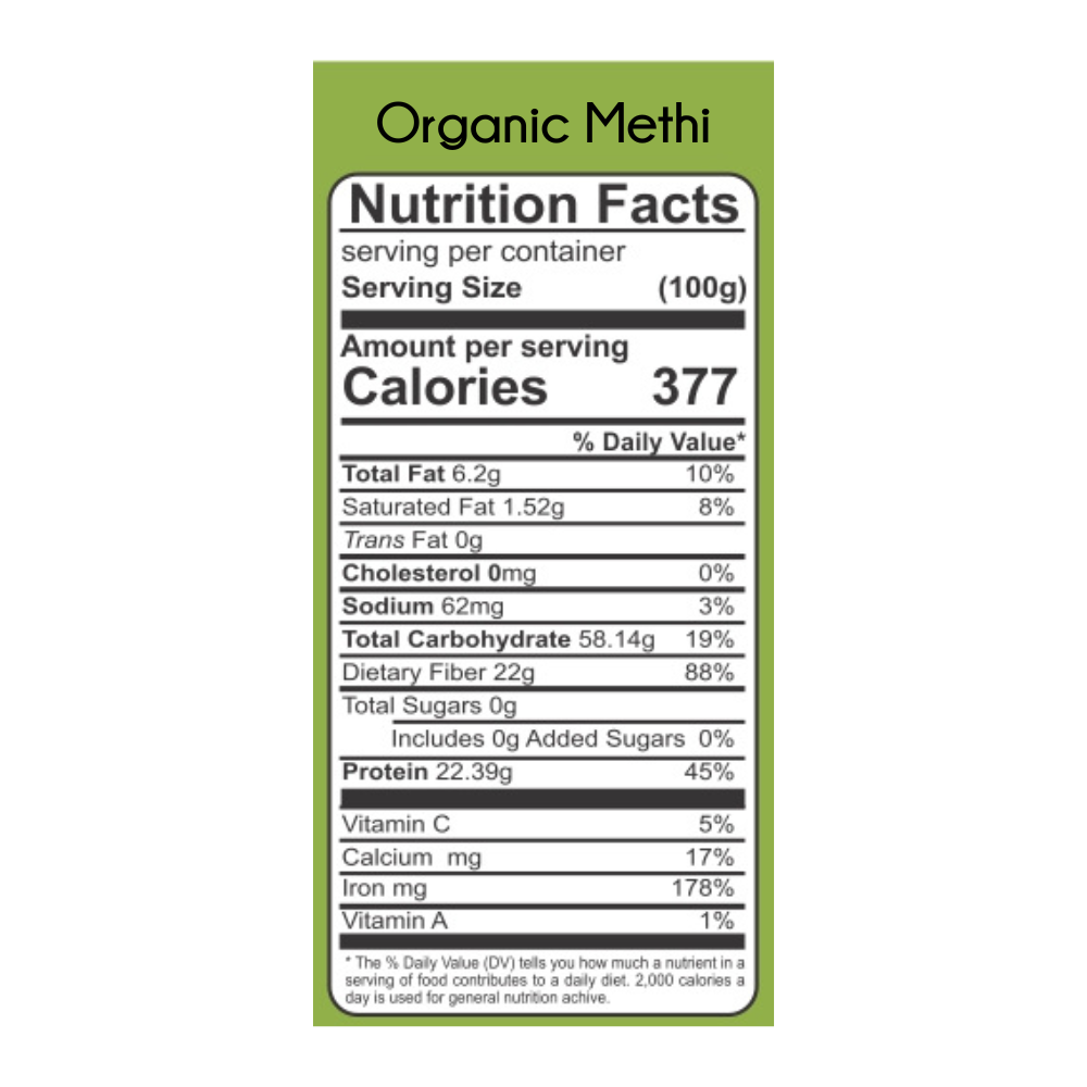 Methi 100g - Organic