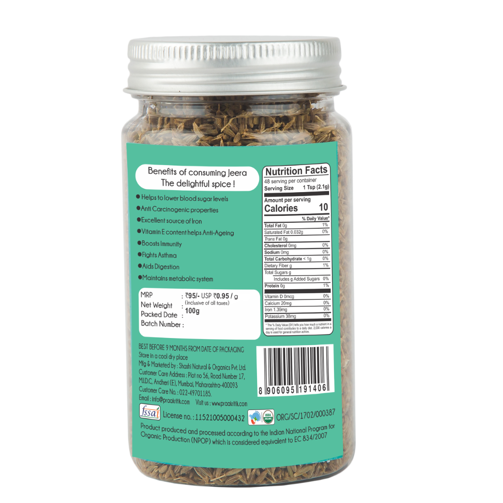 Jeera Whole 100g - Organic