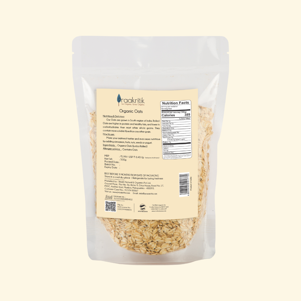 Jumbo Rolled Oats 500g- Organic