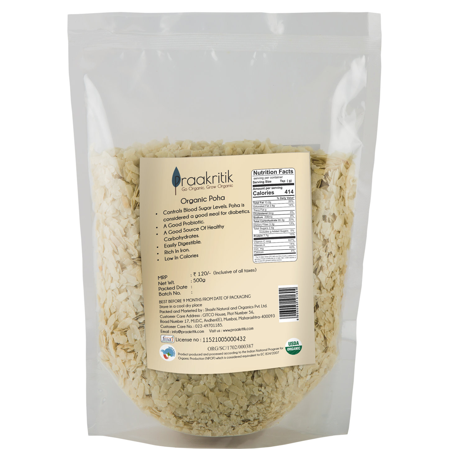 Poha 500g - Organic