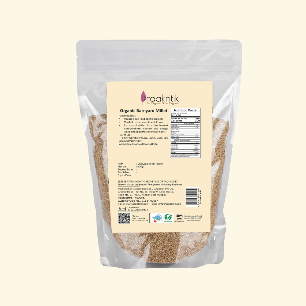 Organic Banyard Millet 500 g