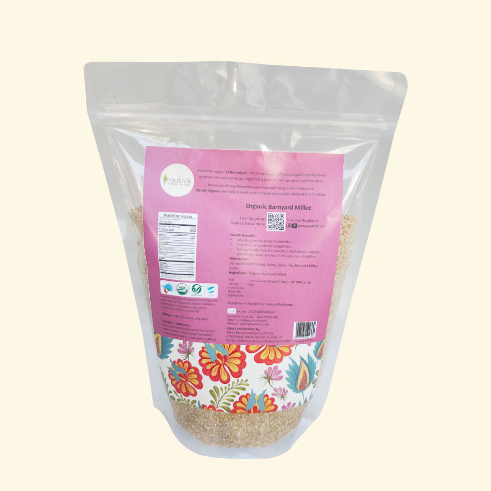 Organic Banyard Millet 1 kg 🌿