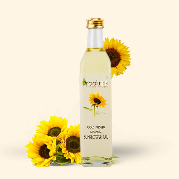 Praakritik Organic Cold Pressed Sunflower Oil Bottle of 500 ML