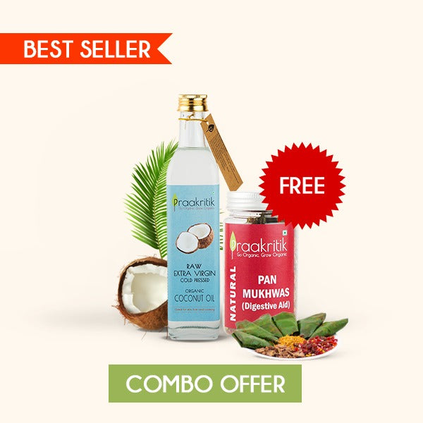 Extra Virgin Raw Coconut Oil 500ml - Organic (Get Pan Mukhwas Free)